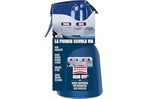 Arexons rain off trigger 200 ml spray idrorepellente auto vetri, repellente pioggia, trattamento vetro auto cristalli puliti, prodotto per scivolamento gocce antipioggia auto, antipioggia parabrezza