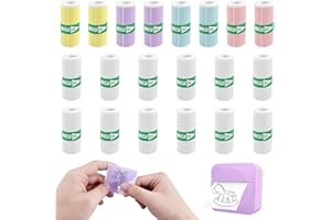 Crynvor 20 Rollen thermopapier kinderkamera, thermorollen kamera, mini drucker papier, thermodrucker papier selbstklebend, nachfülldruckpapier, nachfüllpapier für sofortbildkameras (57 x 25 mm)