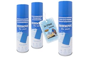 com-four® 3X déneigeur en Spray - Déneigeur pour vitres et miroirs - Nettoyage Efficace de la Neige en Spray, de la Neige en Spray phosphorescente et du Gel en Spray pour Fleurs (Spray dissolvant)