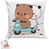 Bubu Dudu Cushion Love Gift for Birthday | Gift for Wife Cushion Cover with Filler AT-19