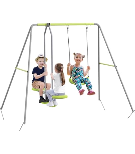 Columpio De Madera Para Exterior Con 2 Asientos, Resistente A La Intemperie, Seguro Para Niños, De Madera De Pino Y Plástico