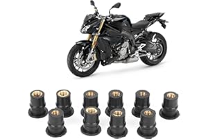 KooingTech M5 Muttern, Gummimutter M5, 10 Stück Motorrad Windschutzscheibenmutter 5mm/0.2in Metrisch Motorräder Gummi Well Mutter