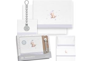 mibebestore - Juego de Sábanas Coralina Cuna 60x120 – Juego 3 Piezas Invierno Bebé (Encimera, Bajera y Funda de Almohada) – Sábanas de Cuna Suaves y Cálidas para Dormir en Invierno