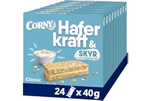 ‎CORNY Haferriegel | Corny | Haferkraft Skyr Classic | ohne Zuckerzusatz | Multipack, 24x40g