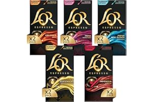 L'OR - Capsule Caffè Espresso Confezione Mista - Variety Pack Grand Origins - Capsule in Alluminio Compatibili Nespresso®* original - 10 Confezioni da 10 Capsule (Totale 100 capsule)