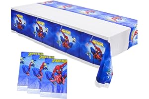HEAWAA 3 Stück Tischdecke Spiderman, 108 * 180cm Superheld Thema Tischdecke Wasserdicht Kunststoff Rechteckige Geburtstag Tischdecke Geeignet für Kinder Jungen Mädchen Mottoparty Dekoration Picknick