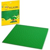 PlayZen Classic Yeşil Zemin Plakası &ndash; 25&times;25 cm Sert Taban | Lego&reg; ile Uyumlu Yapı Blok Platformu