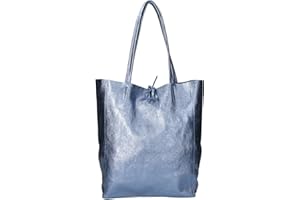 Chicca Borse Borsa a Mano Shopper da donna in pelle made in Italy - 40x36x11 cm