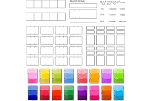 CRASPIRE Color Palette Silicone Clear Stamps for Artist Card Making DIY Scrapbooking Transparent Rubber Seals Stamp Greeting Words Journaling Crafting Supplies 6.3 x 4.3inch