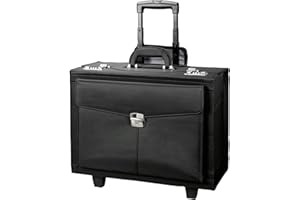 Alassio - 45034 ROCCA II - trolley pilot case, wheeled, microfibre, black
