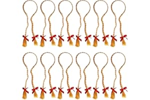 I LOVE FANCY DRESS Oktoberfest Hair Plaits - Hair Plaits with Bows on a Headband - Ladies Bavarian German Fancy Dress Accessory