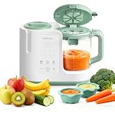 Momcozy 4 in 1 Baby Automatic Kitchen Robot with 3 Textures, 450 ml | 6 Blades, Self-Cleaning, BPA Free, Baby Food Processor,