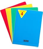 Clairefontaine 981440AMZC Lot de 4 Cahiers Agrafés Koverbook - 24x32 cm