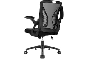 Milacyee Sedia da Ufficio con Supporto Lombare, Sedia Ufficio Ergonomica con Braccioli Regolabili in Rete Traspirante, Altezza Regolabile con 360°Ruote Girevoli, Nero