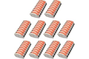 LEMLIN 10 Stück Kabelverbinder mit Hebel, 8-polige Lüsterklemmen, 250V/32A Verbindungsklemmen, Elektrische Kabelklemmen für sichere Stromanschlüsse