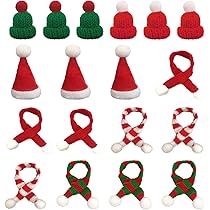 Mini Cappellini Babbo Natale - 12 Pezzi Con Paillettes Per Decorazioni Natalizie E Festività - Foto 2