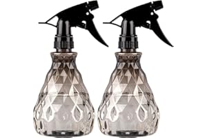 Vwoqiy 2 Stk Sprühflaschen 500ml, Zerstäuber Leere Sprühflasche mit Verstellbare Sprühkopf, Pflanzen Wasserspritze Blumensprüher Sprühflaschen für Pflanzen, Blumen, Garten, Friseur (Grau)