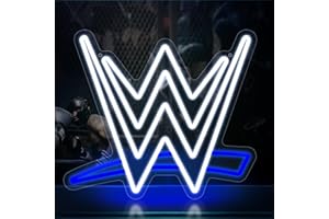 YZR Wrestling Neon Sign, LED Wrestling Neon Sign for Wall and Room Decor, USB Neon Night Light for Game Room Bedroom Birthday Competition Party Gifts (Blue White)