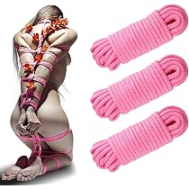 Sex Bondage Sexual Restraints Shibari Rope Kit, 3-Pack 49Ft/15M ...
