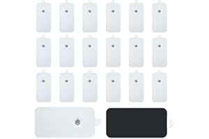 Lanieney 20 Pack Large TENS Unit Electrodes Pads, Upgraded Self-Adhesive Latex-Free Non-Irritating TENS Electrode Patches with Standard 3.5mm Snap-on Connector, Compatible with Belifu, Brilnurse TENS