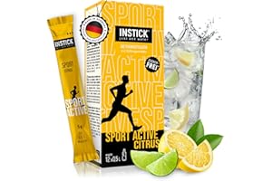 ‎INSTICK JUST ADD WATER INSTICK Sport Active Citrus – Elektrolyte Pulver, Instant Fitness & Sport Getränk – 12×0,5 L – Zuckerfrei, kalorienarm, mit Vitaminen – vegan