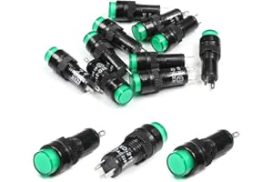 Othmro Lot de 10 indicateurs d'alimentation LED verts 220 V 35 mm