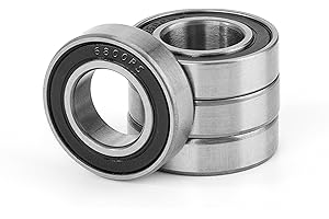 JESUSTREE 4 Piezas 6800-2RS Rodamientos de Bolas 10x19x5mm Acero al cromo y Pre-lubricados, Doble Junta de Goma, 6800RS Rodamiento rígido Ranura Sellados per attrezzature domestiche, industriali