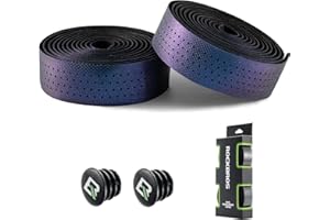 ROCKBROS Nastro Manubrio Bici Corsa 2 Pezzi, Nastro Bicicletta per Manubrio MTB Strada Gravel Antiscivolo Antiurto Accessori Bici 220 * 3cm, Silicone, Sfumature