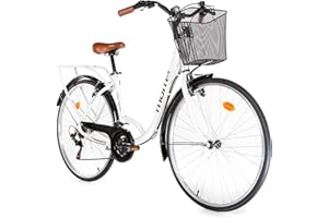 Moma Bikes, Vélo de Ville City Classic 28", Aluminium Shimano 18V