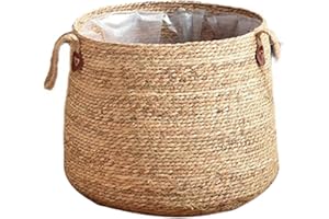WZTHLF Flower Pots Indoor, Woven Straw Plant Baskets for Laundry & Planters (Large)