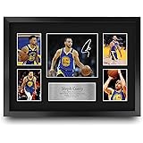 HWC Trading FR A3 Steph Curry Golden State Warriors Regali Stampati Autografo Firmato Presentazione Display Per Gli Appassion