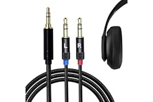 OKCSC AX 3,5 mm verbessertes Ersatz-Kopfhörer-Audiokabel für Sony MDR-Z7, Z5, Z7M2, Z1R, BeyerDYNAMIC T1, T5, Stereo 3,5 mm Stecker auf Dual 3,5 mm 4,3 ft