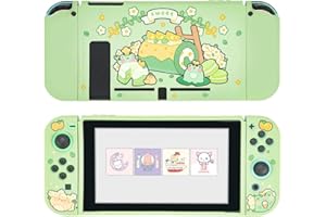 GeekShare Coque de Protection Compatible avec Switch - Coque Fine en TPU Souple Compatible avec Switch Console et Joy Con - Matcha Froggy
