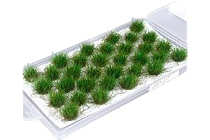 ZHjuju Statiques Herbe Toufts, 32 PCS Plantes Modélisme Herbe Statique Tufts Statique Touffes d'herbe Modélisme Décoration Miniature pour Modélisation Ferroviaire, Diorama, Miniature, Bureau