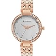 Giordano Fashionista Analogue Watch for Women Stylish Metal Strap, Diamond Studded Dial Ladies Wrist Watch 3 Hand, Ideal Gift for Female - GD-2141
