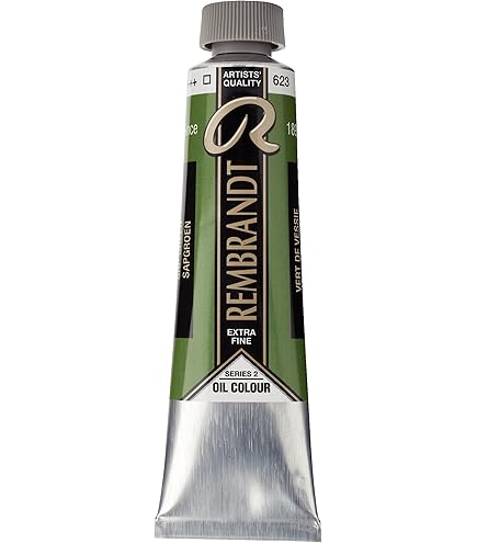 Rembrandt Tubo Colori Ad Olio 40 Ml - Verde Ossido Di Cromo 668, Qualità Extrafine, Alta Resistenza Alla Luce - 3