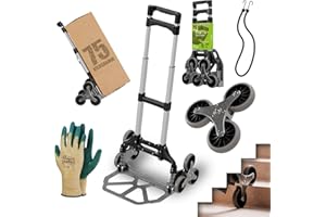 ‎TRONITECHNIK Tronitechnik® Sackkarre Handkarre klappbar für Treppen, Transportkarre bis 75kg - Karre für Pakete, Transportwagen für Pakete, Gepäck und Einkauf - Vollgummireifen, höhenverstellbar