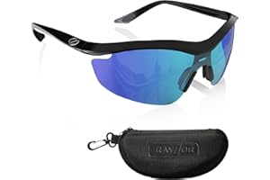RayZor Cycling Sunglasses for Men & Women - UV400 Protection - Anti Glare - Cycling Glasses - MTB Glasses - Cycling Glasses - Biking Glasses - Sports Sunglasses - Running Sunglasses