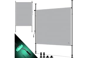 KESSER® Store extérieur Vertical 200x310cm Extensible & Opaque | Store Vertical à manivelle sans perçage | Paravent de Balcon & Coupe-Vent pour Jardin & terrasse Imperméable Gris