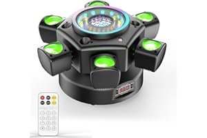 WZYBUTA Cabeza Móvil LED 150W con Mando a Distancia, Luces Discoteca 26CH Iluminación de Escenario Gobos Luz de Fiesta para Disco Bar Conciertos Navideña