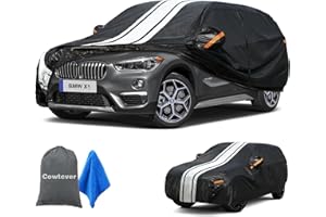 Cowtcver Autoabdeckung Wasserdicht Atmungsaktiv Passend für 2009-2025 BMW X1, Vollgarage Autoplane für Sonne Regen Staub Schutz, Auto Abdeckplane Abdeckung.