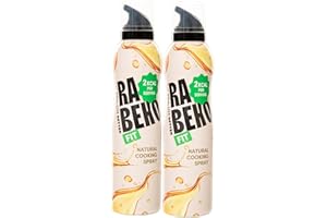 ‎RABEKO Rabeko Zero Kochspray kalorienarm | natürlich | 800 Portionen,2 kcal pro Sprühstoß| Pfannenspray zum Braten, Grillen & Backen| ohne Zusätze, ohne Zucker | Gluten und Laktosefrei 2 x 200ml