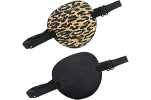 THSIREE 2 PCS Eye Patches, Adjustable Medical Lazy Eye Patch with Buckle, Visual Amblyopia Corrected Eye Patches Pirate Eye Patches for Adults and Kids