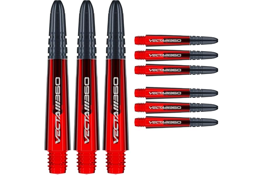 WINMAU Dart Shaft - Vecta Polycarbonate Dart Stems - 1 Set per pack (3 darts Shafts in total) - Professional Darts Accessories - Available in Short, Intermediate and Medium