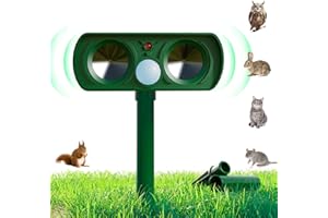 LOVE BEGANS Répulsif Chat Ultrason à Energie Solaire, Répulsif pour Animaux à Ultrasons, Efficace Contre Les Chats, Chiens, Oiseaux, Renards, Rats