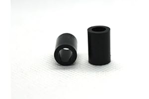 FIXITFLO Black Spacers Nylon M8 x 15mm Length, 8.3mm Inner Diameter x 12mm Outer Diameter Cylindrical Unthreaded Polished Pack of 10 (M8 x 15mm Length)