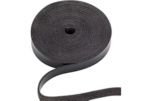 GORGECRAFT Black Leather Strap 0.5 Inch Wide 79 Inch Long Lychee Pattern Leather Belt Strips Wrap Single Sided Flat Cord for DIY Crafts Projects Clothing Jewelry Wrapping Making Bag Furniture Handles