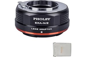 PHOLSY Objektivadapter Kompatibel mit Exakta Mount Objektiv (Nicht Topcon) auf Nikon Z Mount Kameragehäuse für Z fc, Z30, Z9, Z8, Z6, Z7, Z5, Z50 (Hinweis: Passt Nicht für Z6 II und Z7 II)