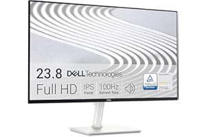 Dell S2425H 24 Inch Full HD (1920x1080) Monitor, 100Hz, IPS, 4ms, 99% sRGB, Built-in Speakers, Ultrathin Bezel, 2x HDMI, 3 Year Warranty, White