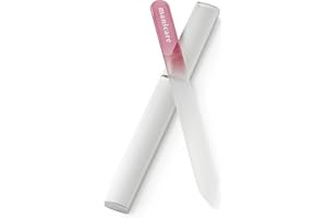 Manicare Glass Nail File, For Shaping And Styling Nails, Strong Glass File For Natural And Artificial Nails, Double Sided, Includes Protective Case, Perfect For At Home Or On The Go Manicures